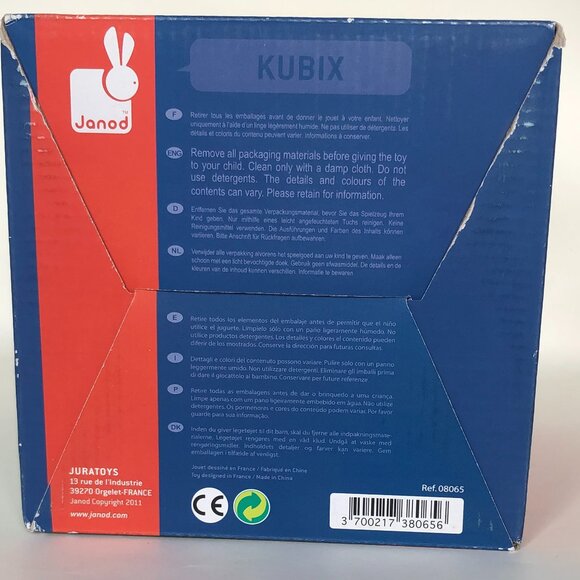 Janod Wooden Kubix 40 Letters & Numbers Blocks - Picture 5 of 10